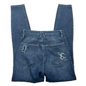 Good American Good Legs Jeans Women's Size 4/27 Blue Skinny Crop Distressed